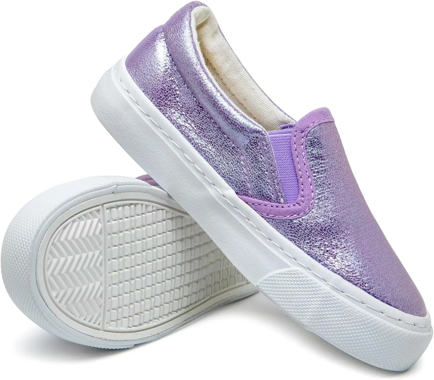 Toandon Toddler Kids Girls Sparkle Slip On Walking Shoes Age 2-10