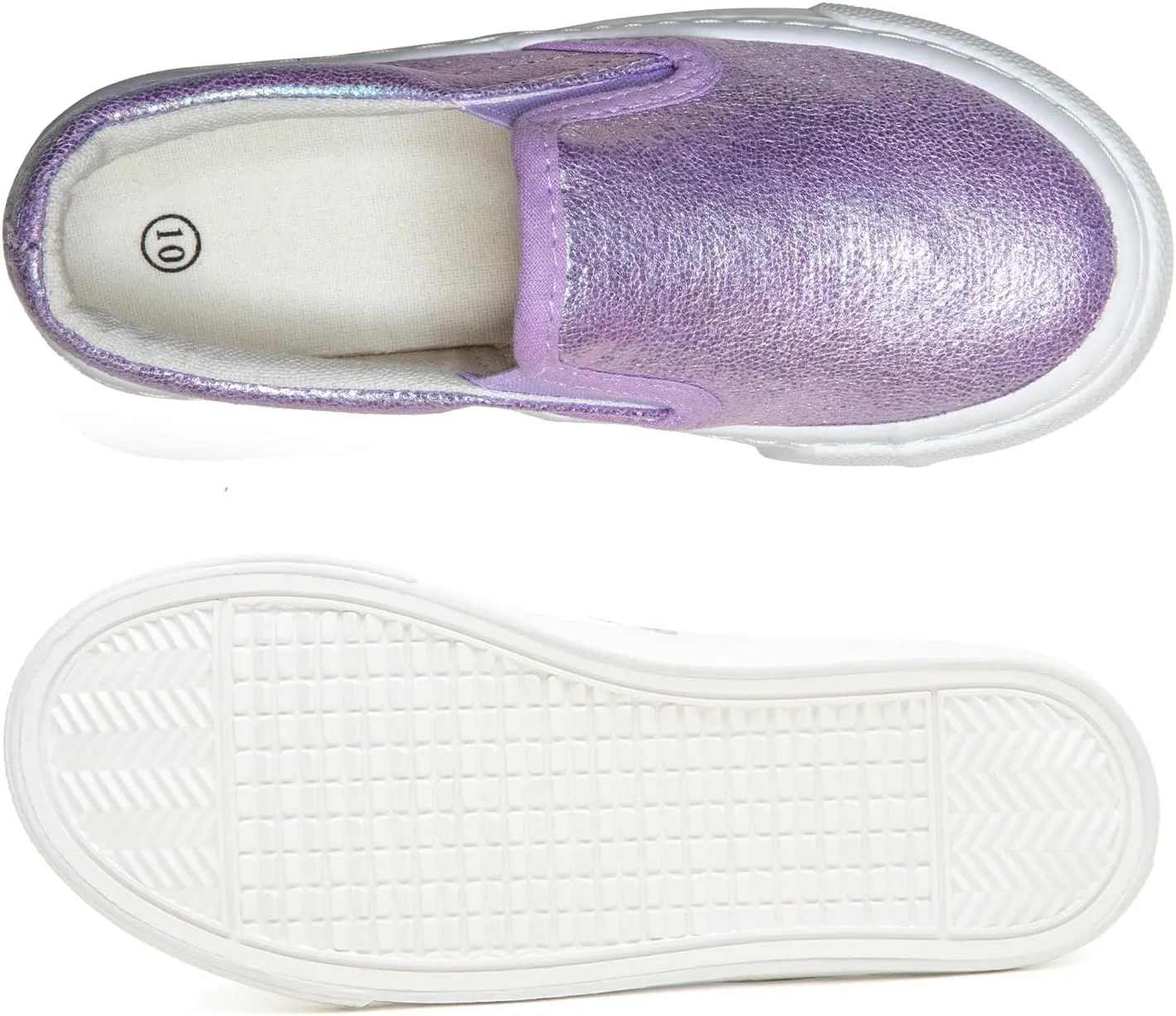 Toandon Toddler Kids Girls Sparkle Slip On Walking Shoes Age 2-10