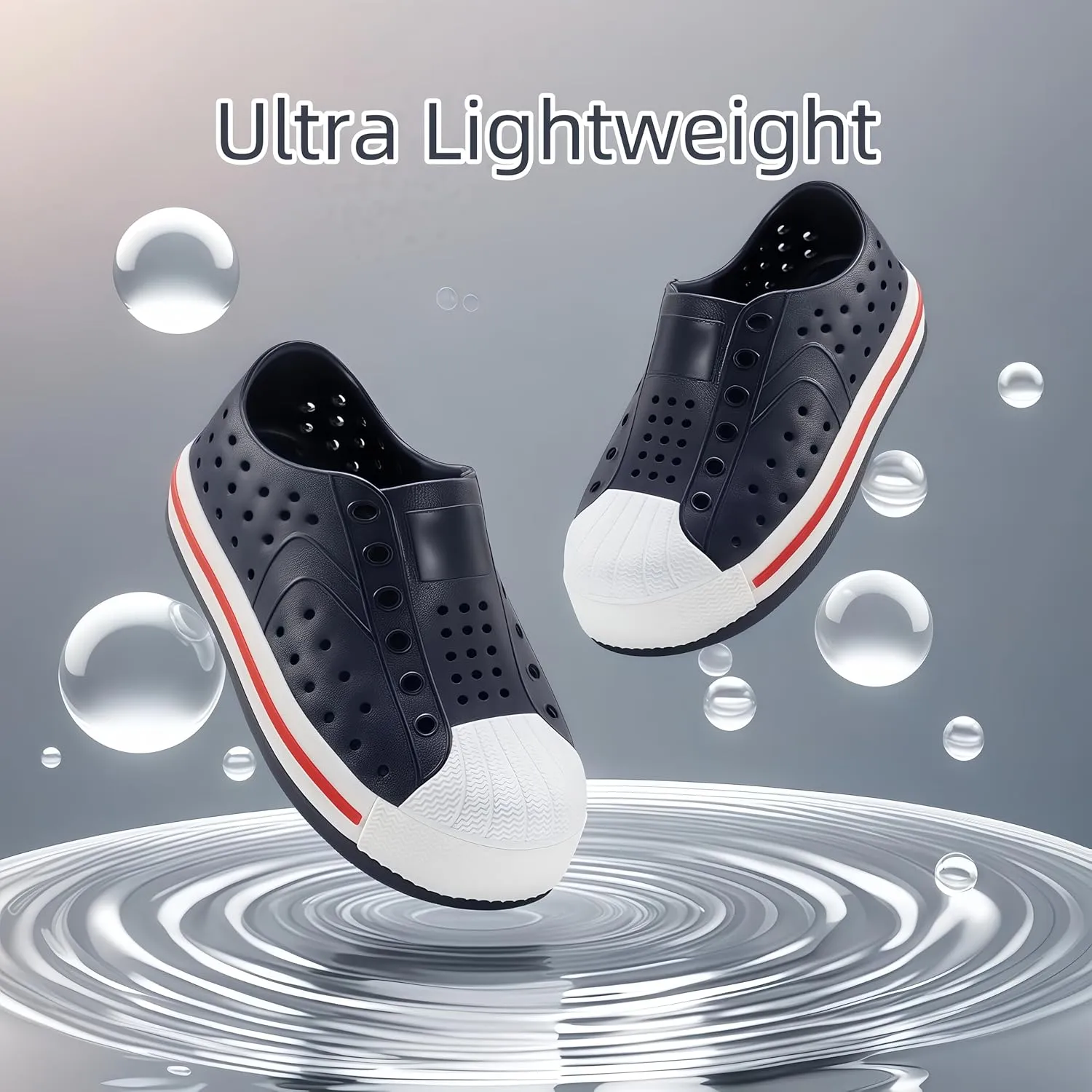 Toddler & Kids Water Shoes for Boys & Girls - Quick-Dry Non-Slip Water Sandals, Lightweight Slip-On Aqua Shoes for Swimming, Beach & Garden Play
