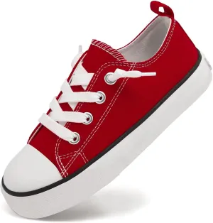 Toddler Little Kid Cushioned Canvas Shoes Slip On Sneakers Soft and Durable