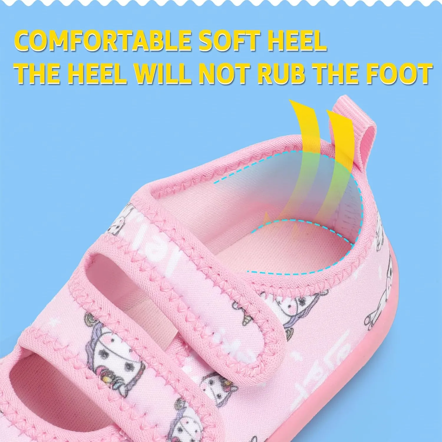 Toddler Water Shoes Boys Girls Unisex Summer Beach Quick Dry Non Slip Hook and Loop Swim Barefoot Aqua Socks