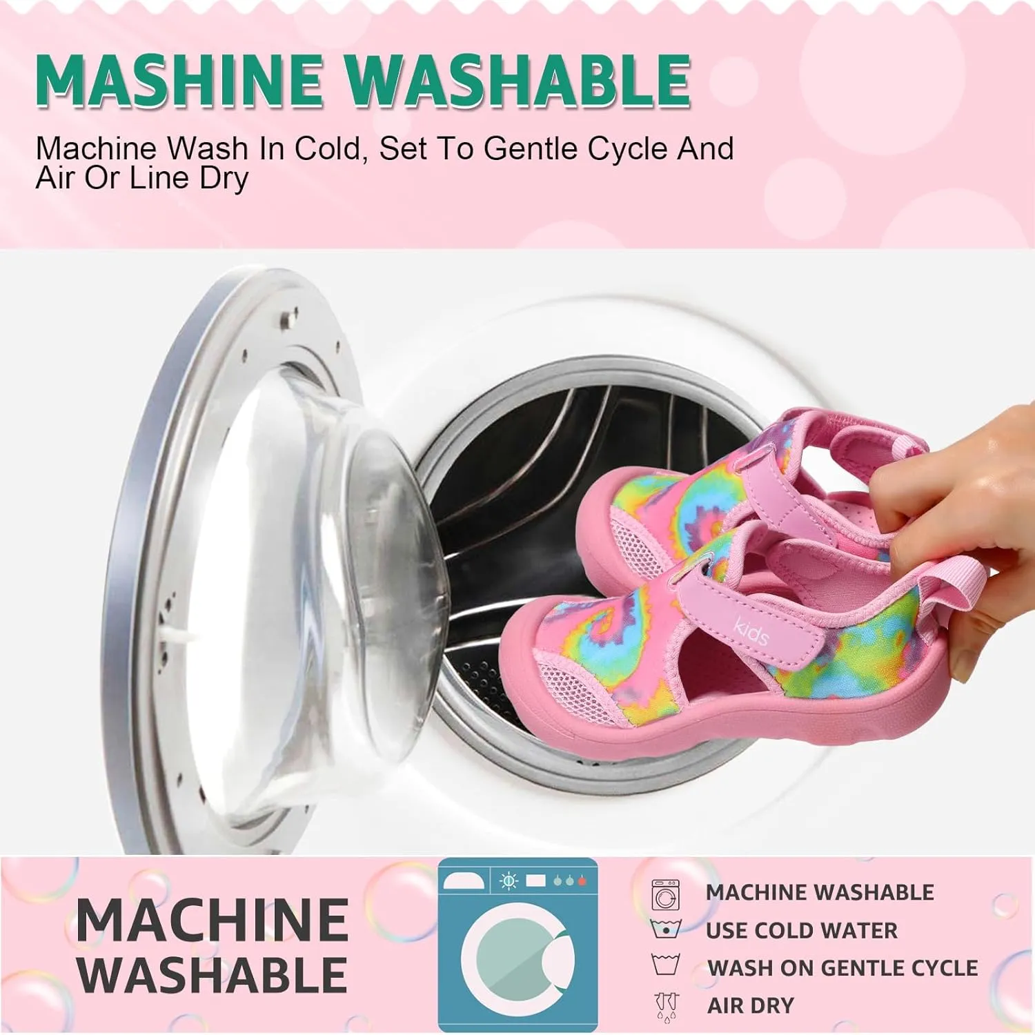 Toddler Water Shoes Quick-Dry Cute Beach Swim Pool Shoes