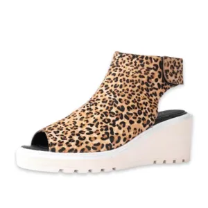 Toe New Peep Cecelia Ankle Gianna Sandals End-of-season Leopard Wedge Strap Adjustable York Reduced prices