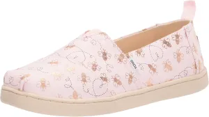 TOMS Kids Girls Alpargata Bee Mine Slip On Flats Casual - Pink - Size 6 M