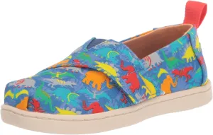 TOMS Toddler Boys Alpargata Blue Dino Graphic Slip On Casual Shoes - Blue - Size 4 M