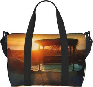 Travel Duffel Bags Personal Item Bag Carry on Luggage Bag Training Handbag Lightweight Waterproof Sports Gym Bag Sunrise Empty Weekender Bag for Women Men