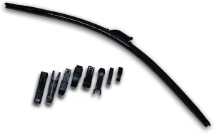 TuningPros WBU-D18 Multiple Adapter Bracketless Windshield Wiper Blade, 18" (450mm) Driver Side, Set of 1