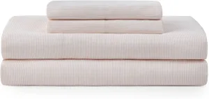 UGG Devon Yarn Dye Sheet Set – Ultra-Soft Microfiber Bedding with Timeless Solid Color Design, Luxurious and Cozy Sheets for a Stylish Bedroom Upgrade (Twin)