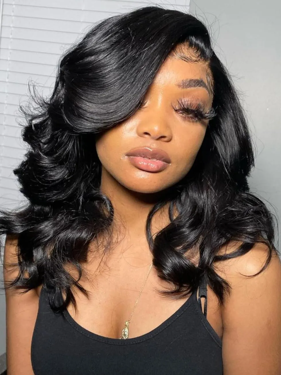 UNICE Light Yaki Loose Wave Bob Wig human Hair Bye Bye knots 13x4 HD Lace Glueless Wigs Human Hair Pre Plucked Pre Cut Lace Ready to Wear Black Color 10 inch