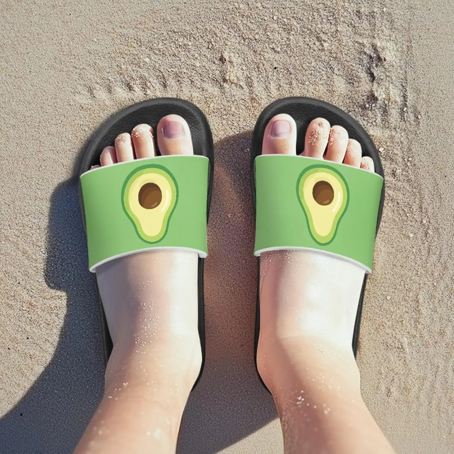 UNICEU Fruit Print Slides Sandals for Kids Quick Dry Comfortable Shower Slippers Slip On Open Toe Water Shoes for Beach