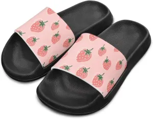 UNICEU Fruit Print Slides Sandals for Kids Quick Dry Comfortable Shower Slippers Slip On Open Toe Water Shoes for Beach