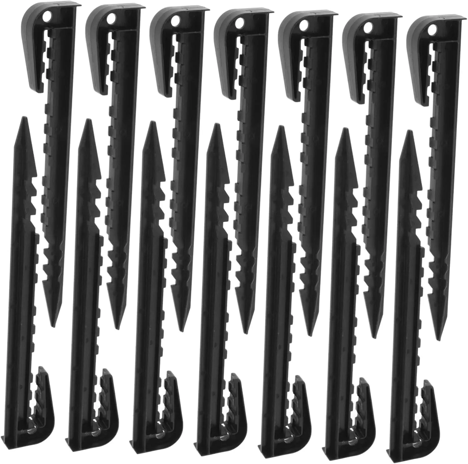 VANZACK 20pcs Plastic Ground Stakes Tent Hooks for Outdoors Easy Install Tent Pegs for Camping Hiking Garden