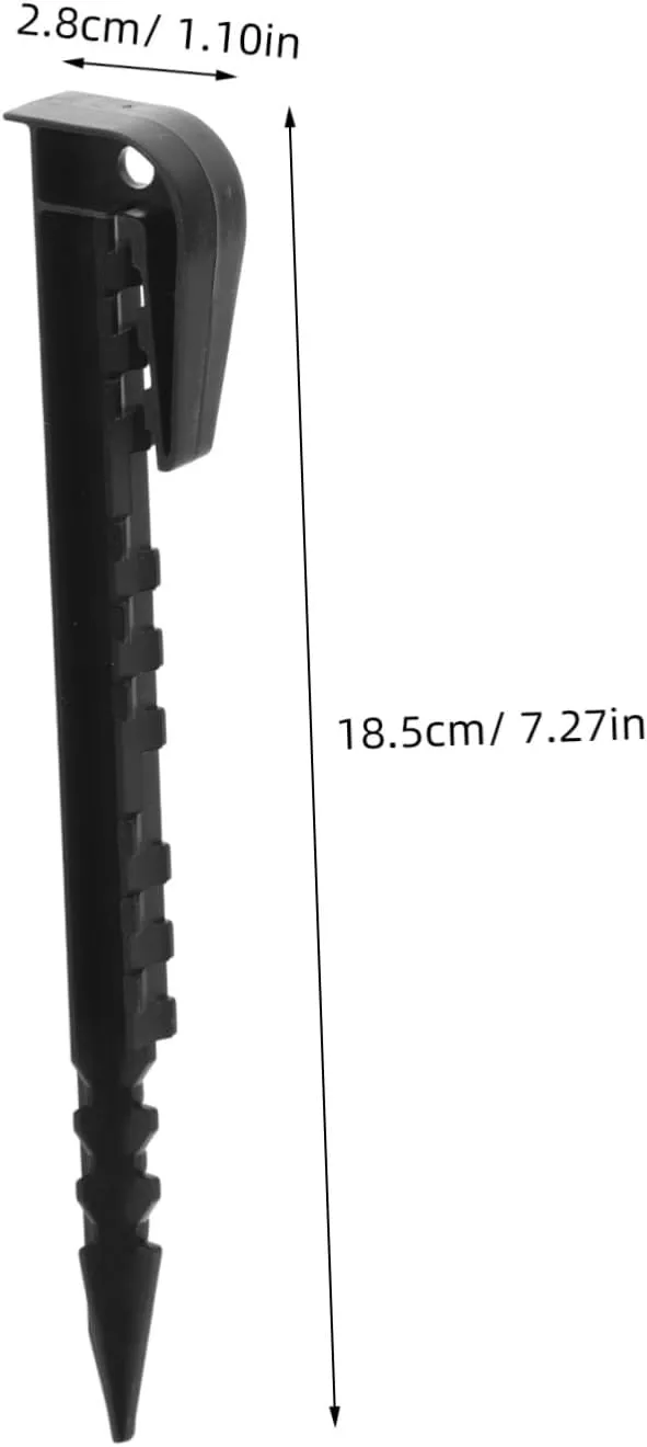 VANZACK 20pcs Plastic Ground Stakes Tent Hooks for Outdoors Easy Install Tent Pegs for Camping Hiking Garden