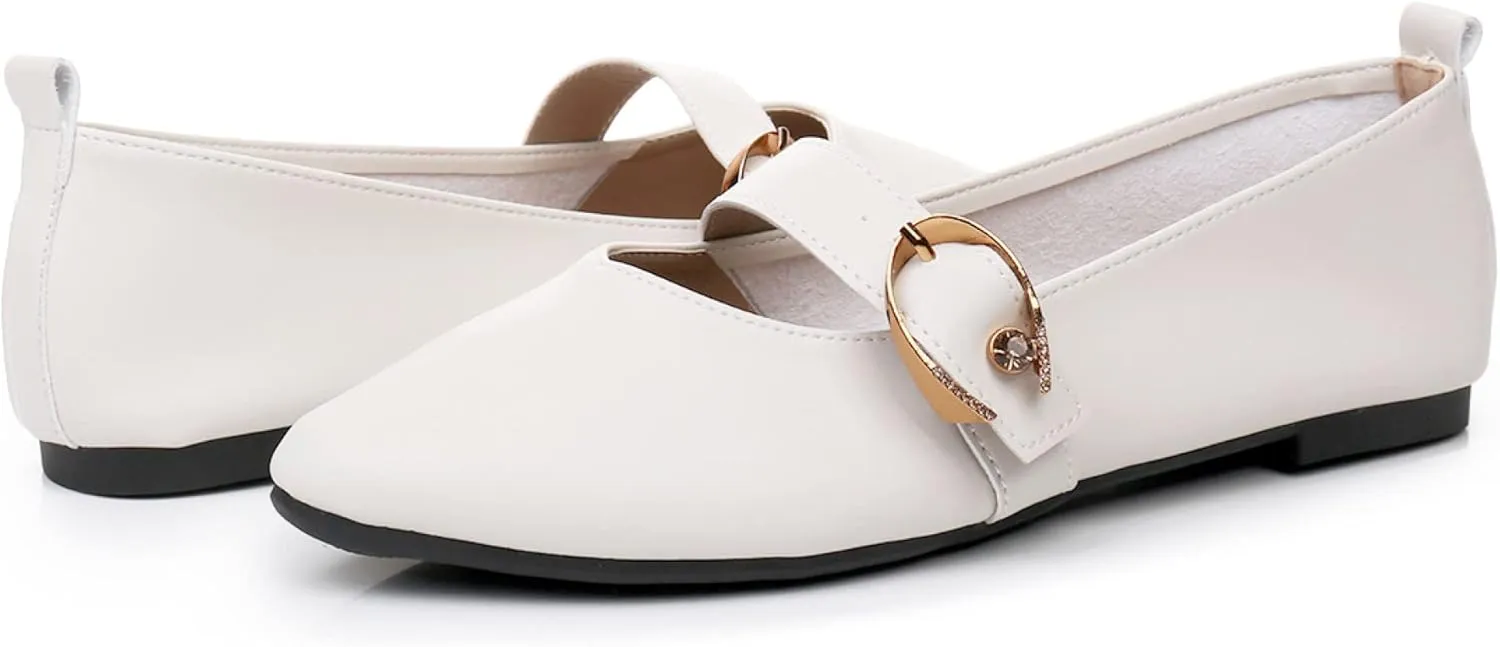 VenusCelia Women's Mary Jane Flat Shoe