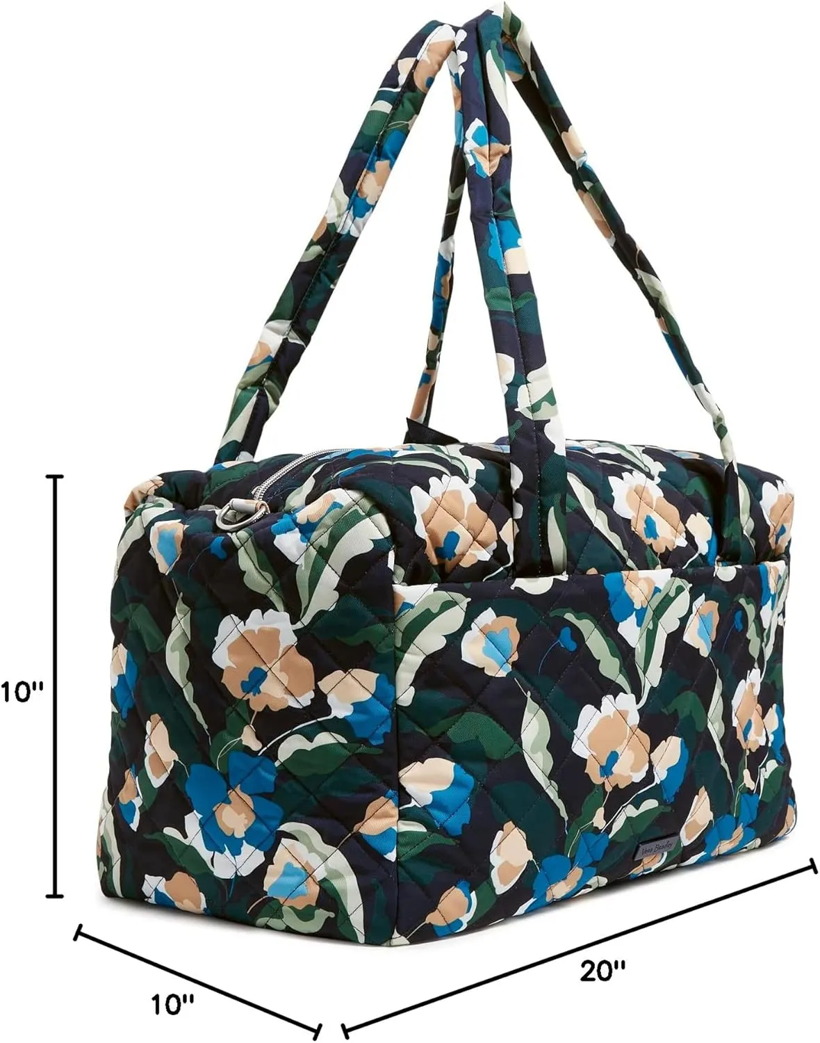 Vera Bradley Women's Performance Twill Medium Travel Duffle Bag, Immersed Blooms, One Size