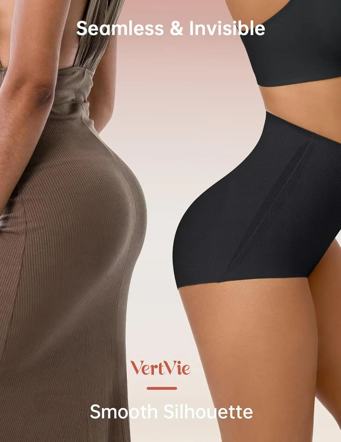 Vertvie Tummy Control Shapewear Shorts for Women Butt Lifting Body Shaper Shorts High Waisted Seamless Girdles Under Dress