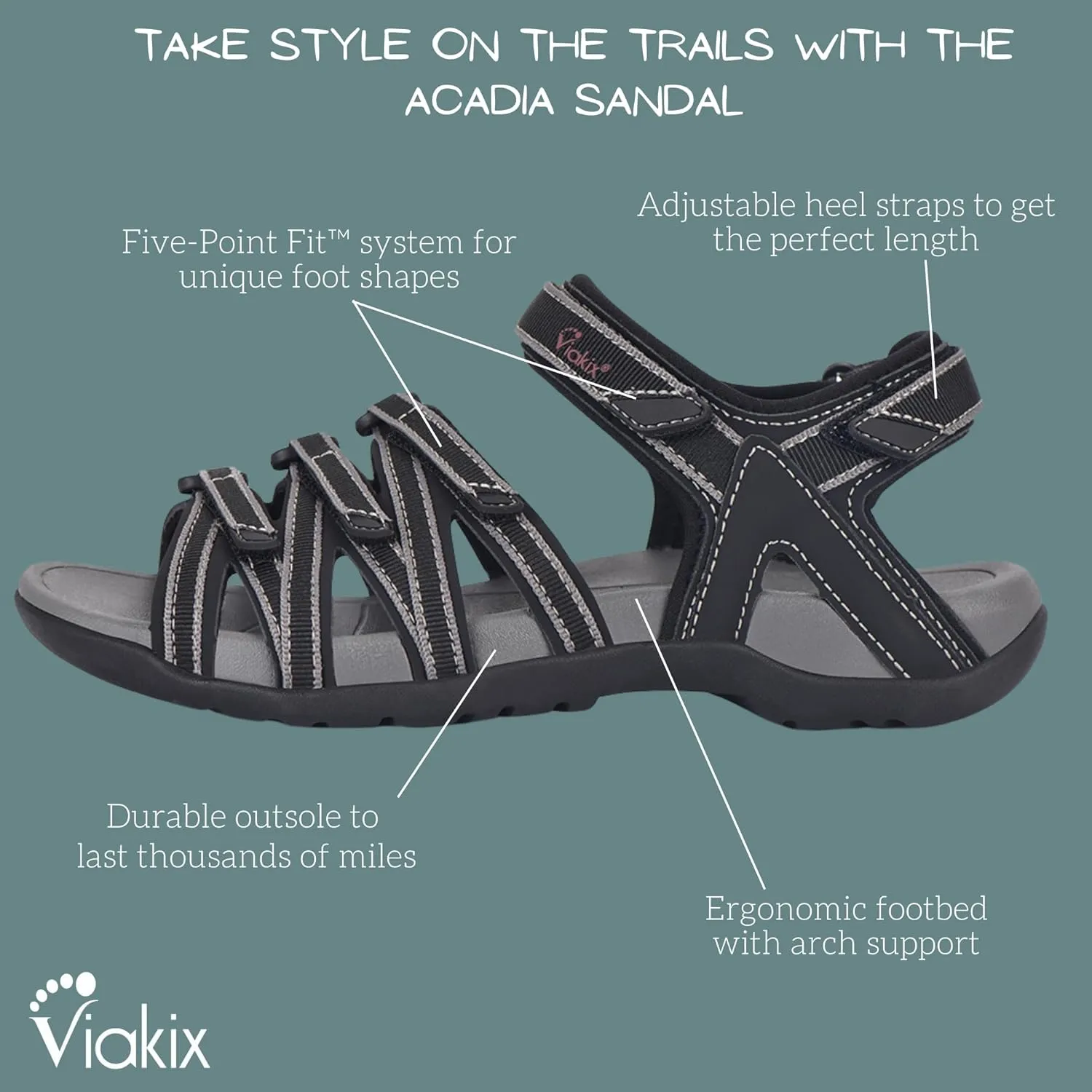 Viakix Acadia Hiking Sandal – Comfortable, Stylish Women's Sandals