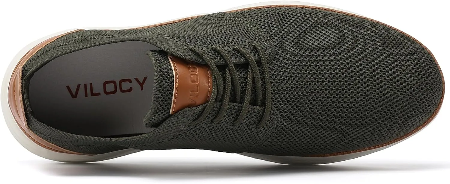 VILOCY Men's Fashion Dress Sneakers Casual Walking Shoes Business Oxfords Comfortable Breathable Lightweight Tennis