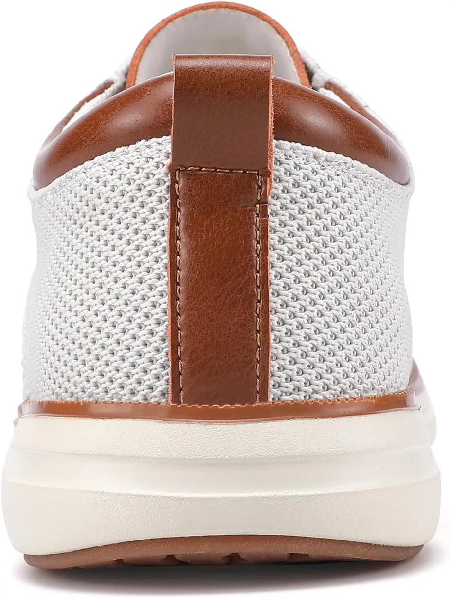 VILOCY Men's Wide Casual Dress Oxfords Business Shoes Fashion Sneakers Mesh Breathable Comfortable Walking Shoes