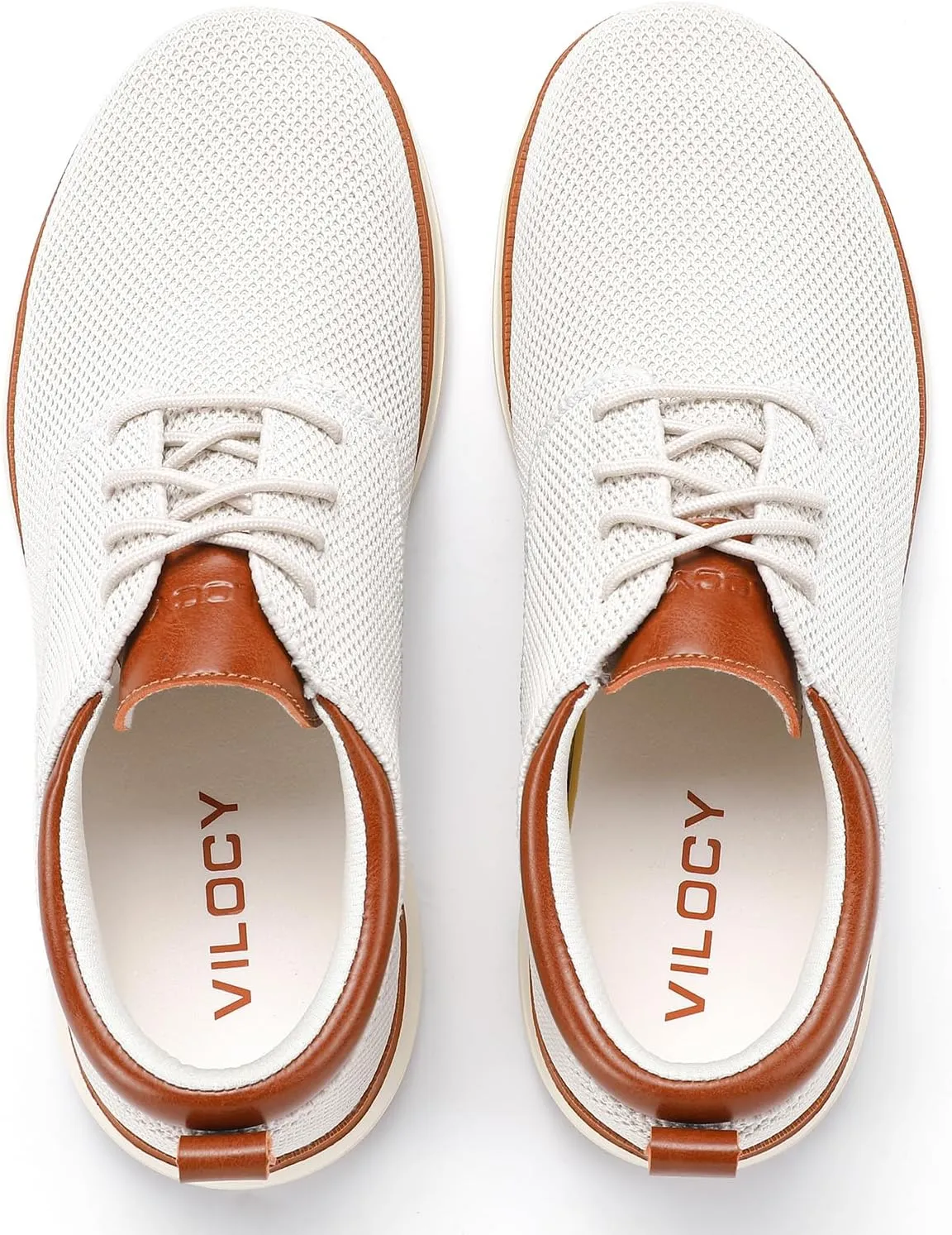 VILOCY Men's Wide Casual Dress Oxfords Business Shoes Fashion Sneakers Mesh Breathable Comfortable Walking Shoes