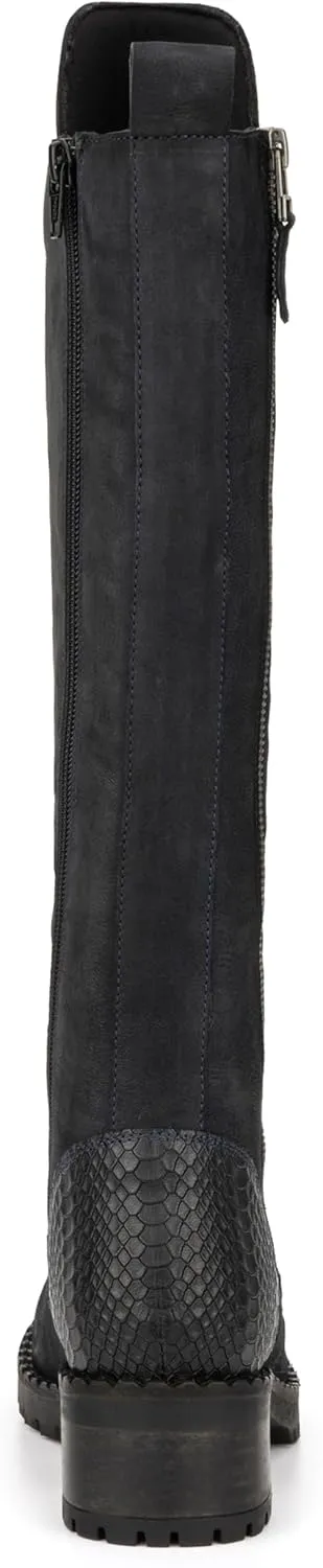VINTAGE FOUNDRY CO. EST. 2014 Womens Henrietta Tall, Round Toe Boots, Microfleece Lining, Flats Thermoplastic Rubber Outsole