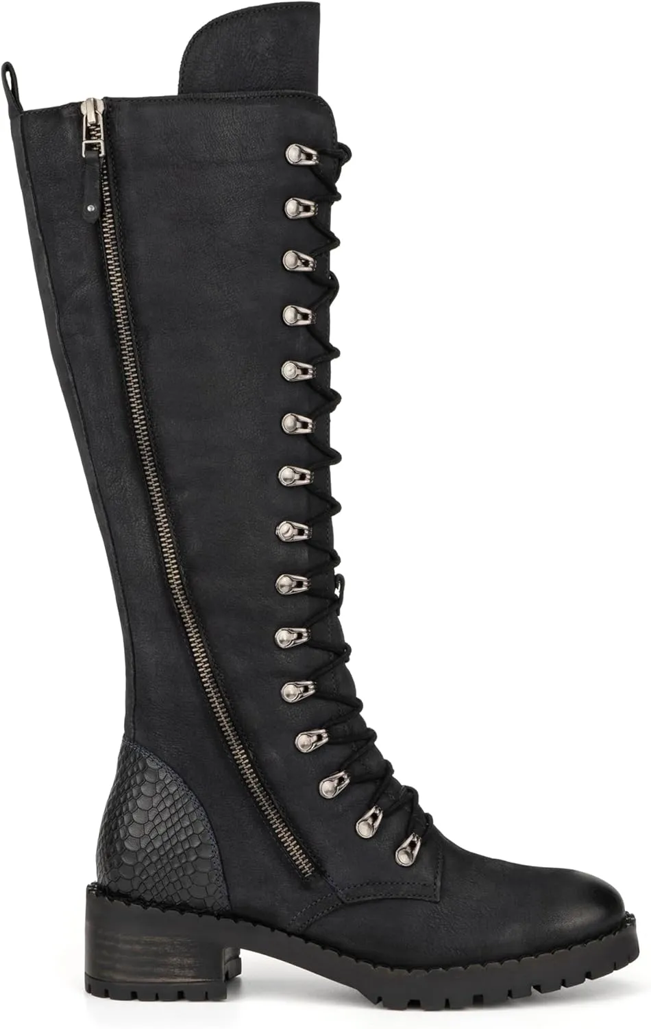 VINTAGE FOUNDRY CO. EST. 2014 Womens Henrietta Tall, Round Toe Boots, Microfleece Lining, Flats Thermoplastic Rubber Outsole