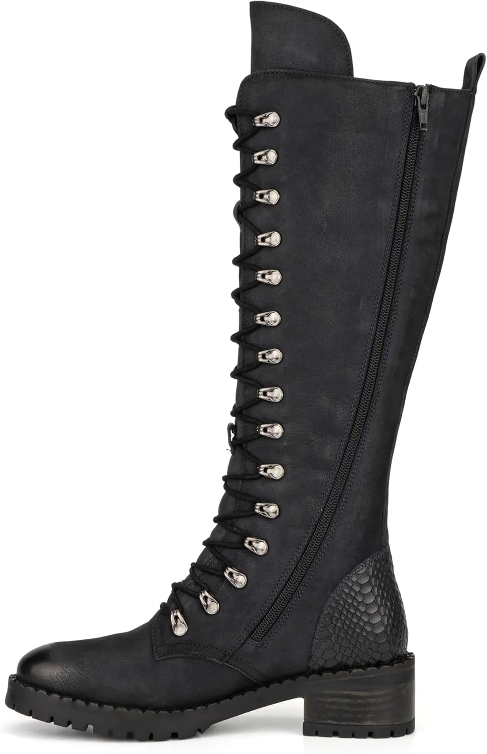 VINTAGE FOUNDRY CO. EST. 2014 Womens Henrietta Tall, Round Toe Boots, Microfleece Lining, Flats Thermoplastic Rubber Outsole
