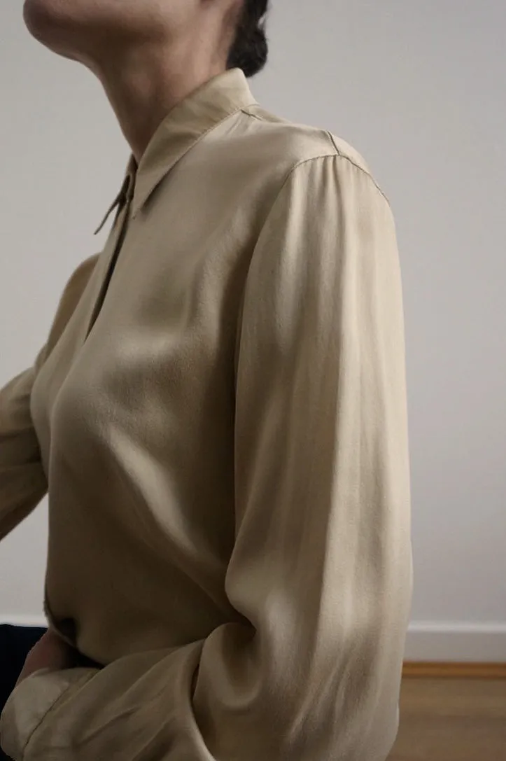 Vintage Minimal Silk Shirt