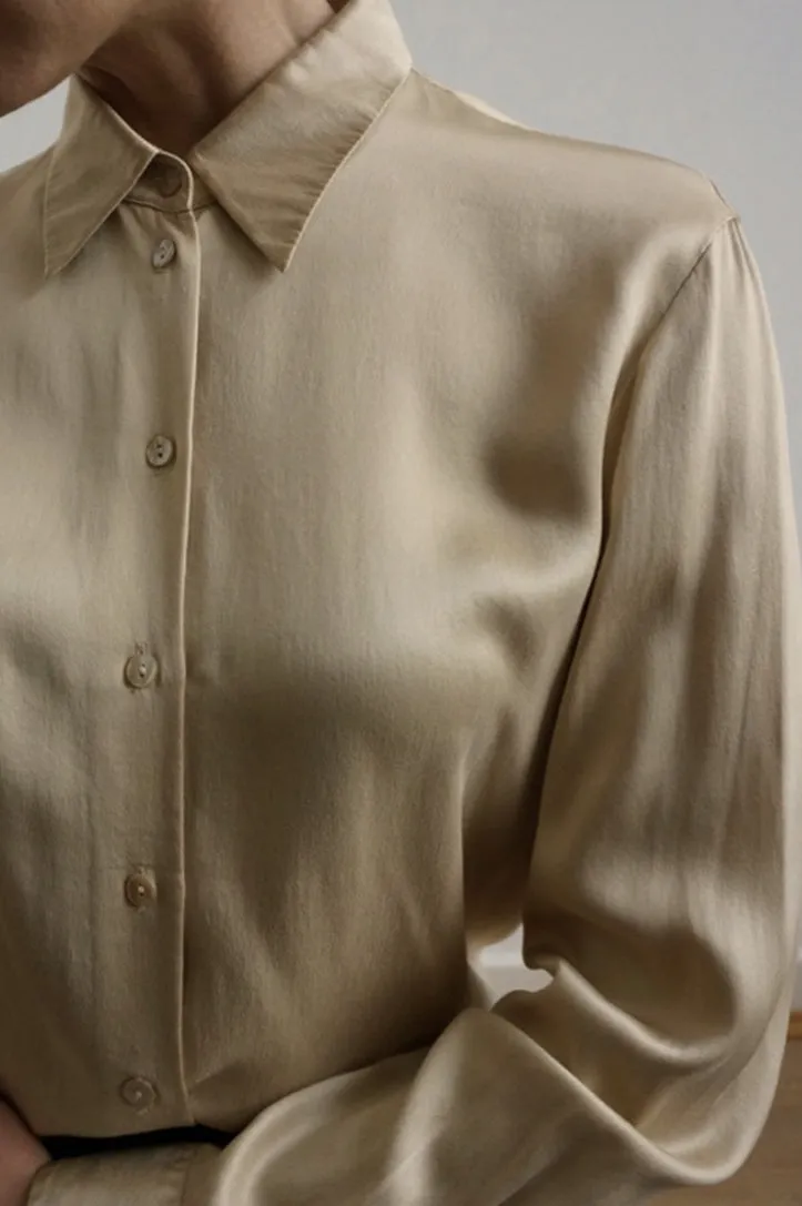 Vintage Minimal Silk Shirt