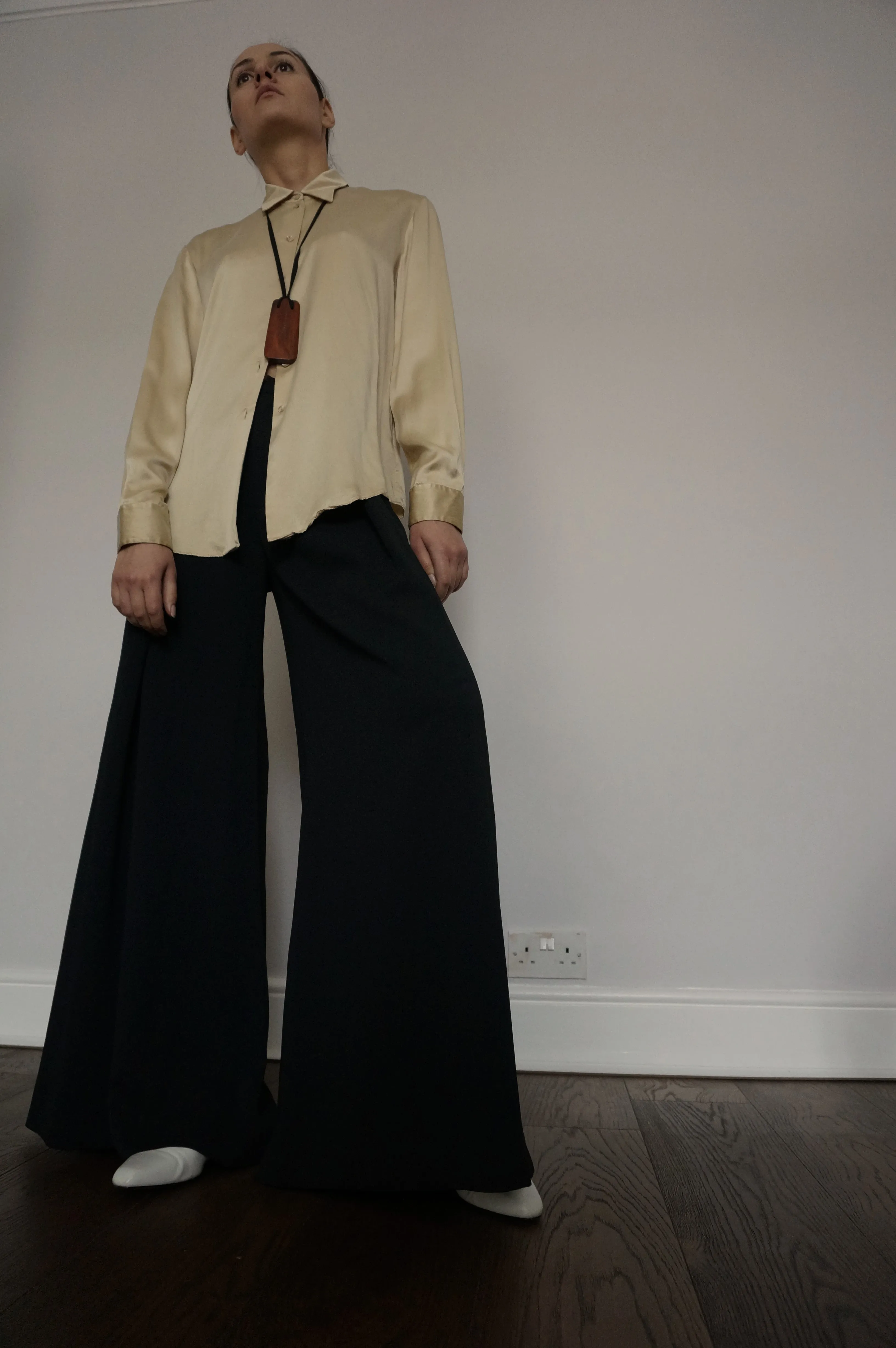 Vintage Minimal Silk Shirt
