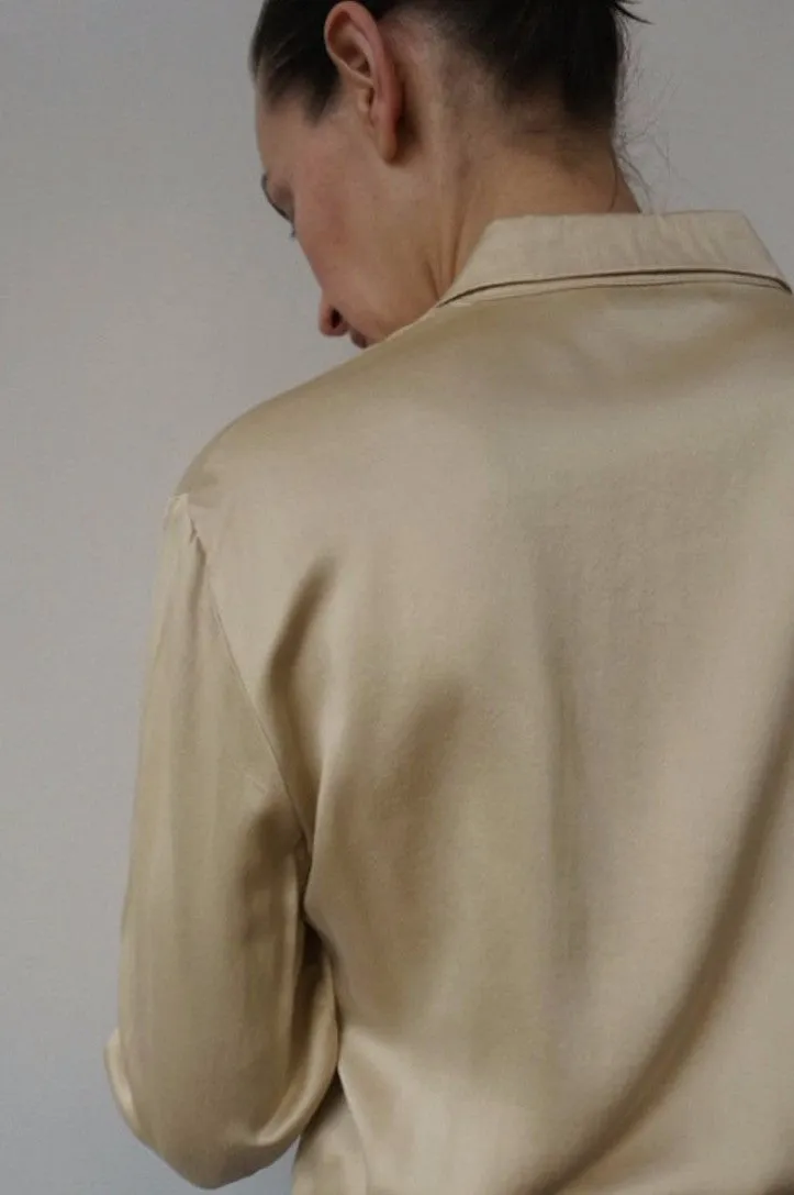 Vintage Minimal Silk Shirt