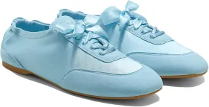 VIVAIA Cristina Square-Toe Lace-Up Satin Sneakerina