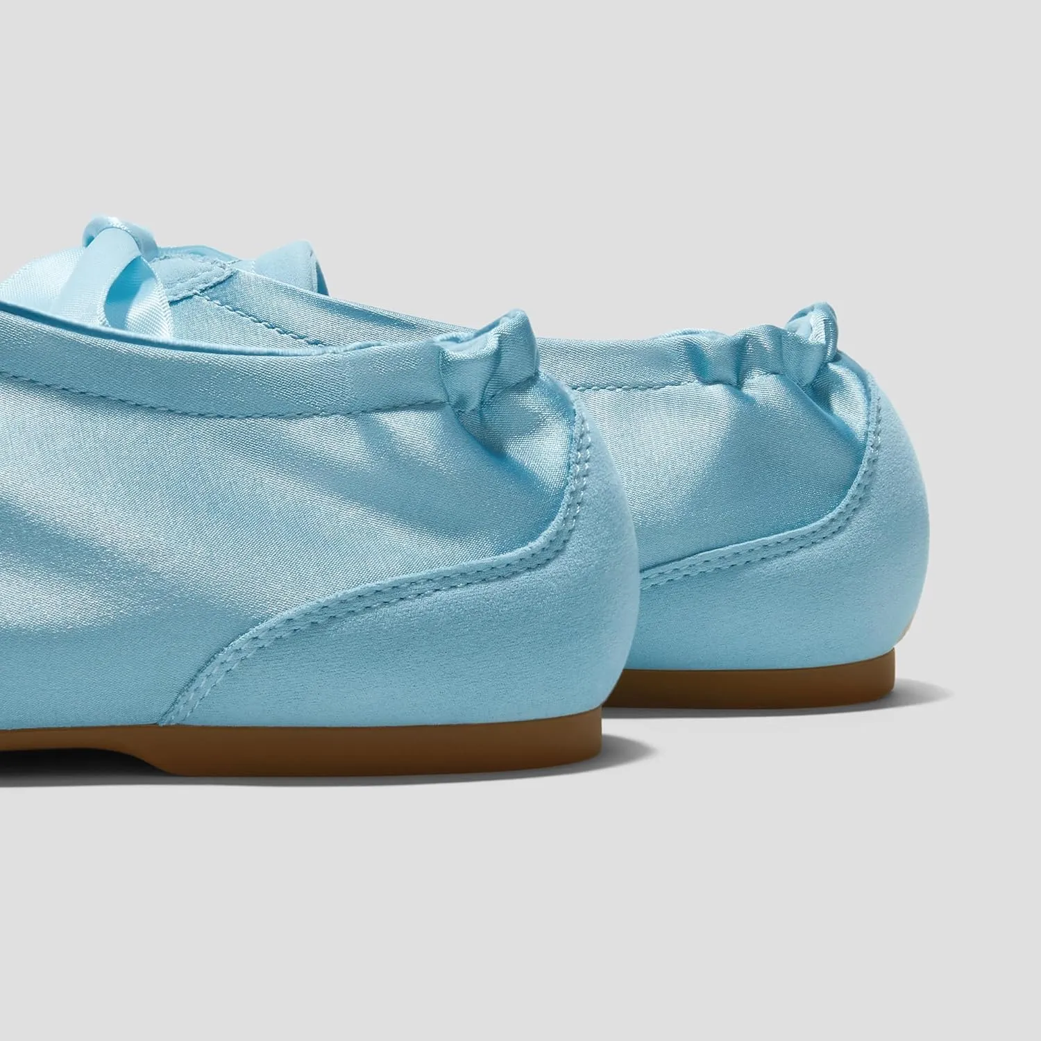 VIVAIA Cristina Square-Toe Lace-Up Satin Sneakerina