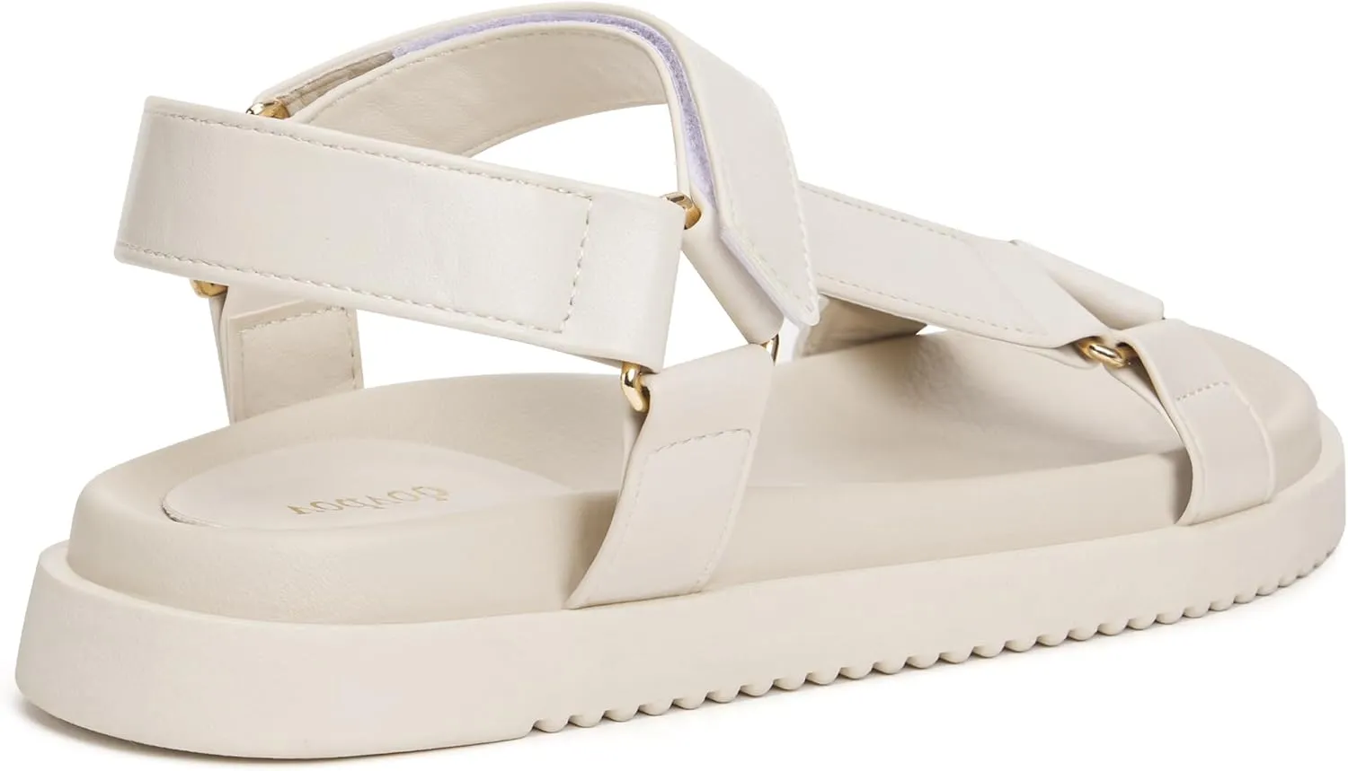 vodvob Women Trendy Summer Slip on Flat Sandals Adjustable Straps Comfort