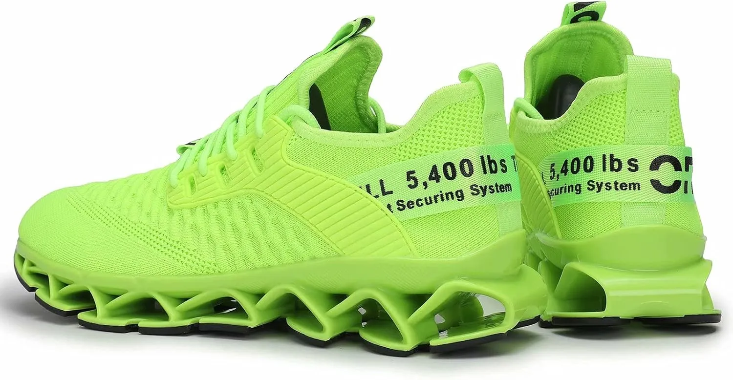 Vooncosir Men's Fashion Sneakers Breathable Mesh Running Shoes Blade Non Slip Soft Sole Casual Athletic Walking Shoes