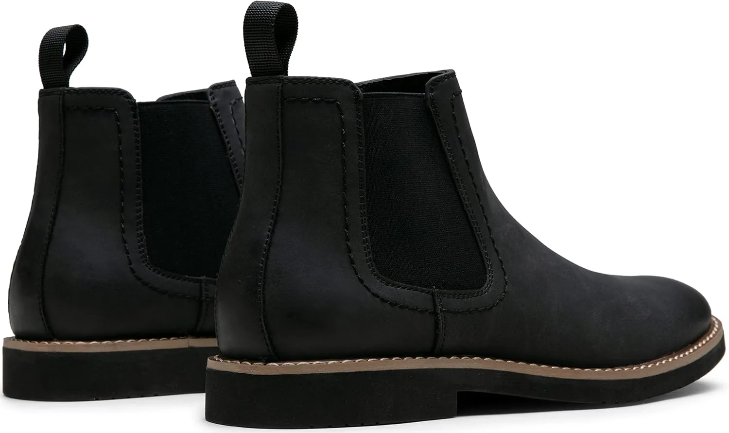Vostey Chelsea Boots Men Casual Dress Boots Black Ankle Classic Slip on Boots for Men