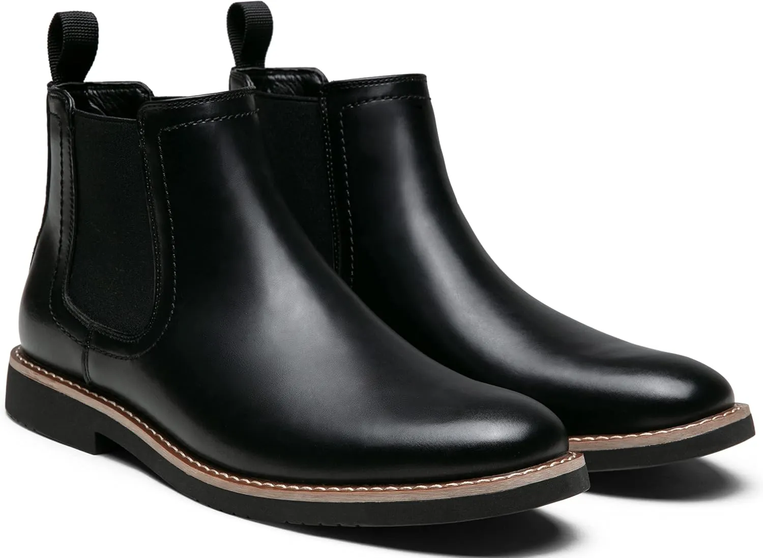 Vostey Chelsea Boots Men Casual Dress Boots Black Ankle Classic Slip on Boots for Men