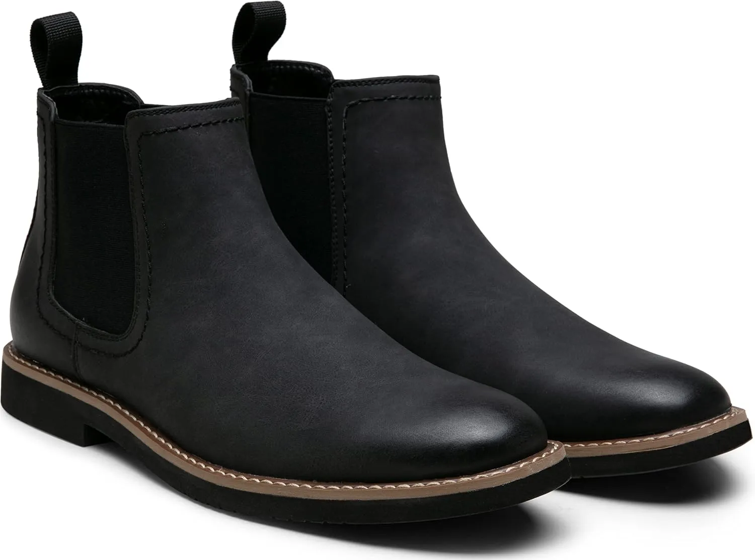 Vostey Chelsea Boots Men Casual Dress Boots Black Ankle Classic Slip on Boots for Men