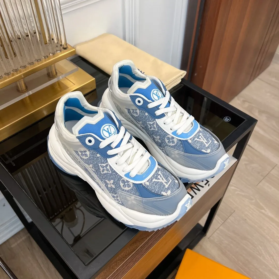 Vuitton RUN LIGHT SNEAKER Dedicated support 55 Full range Louis BLUE