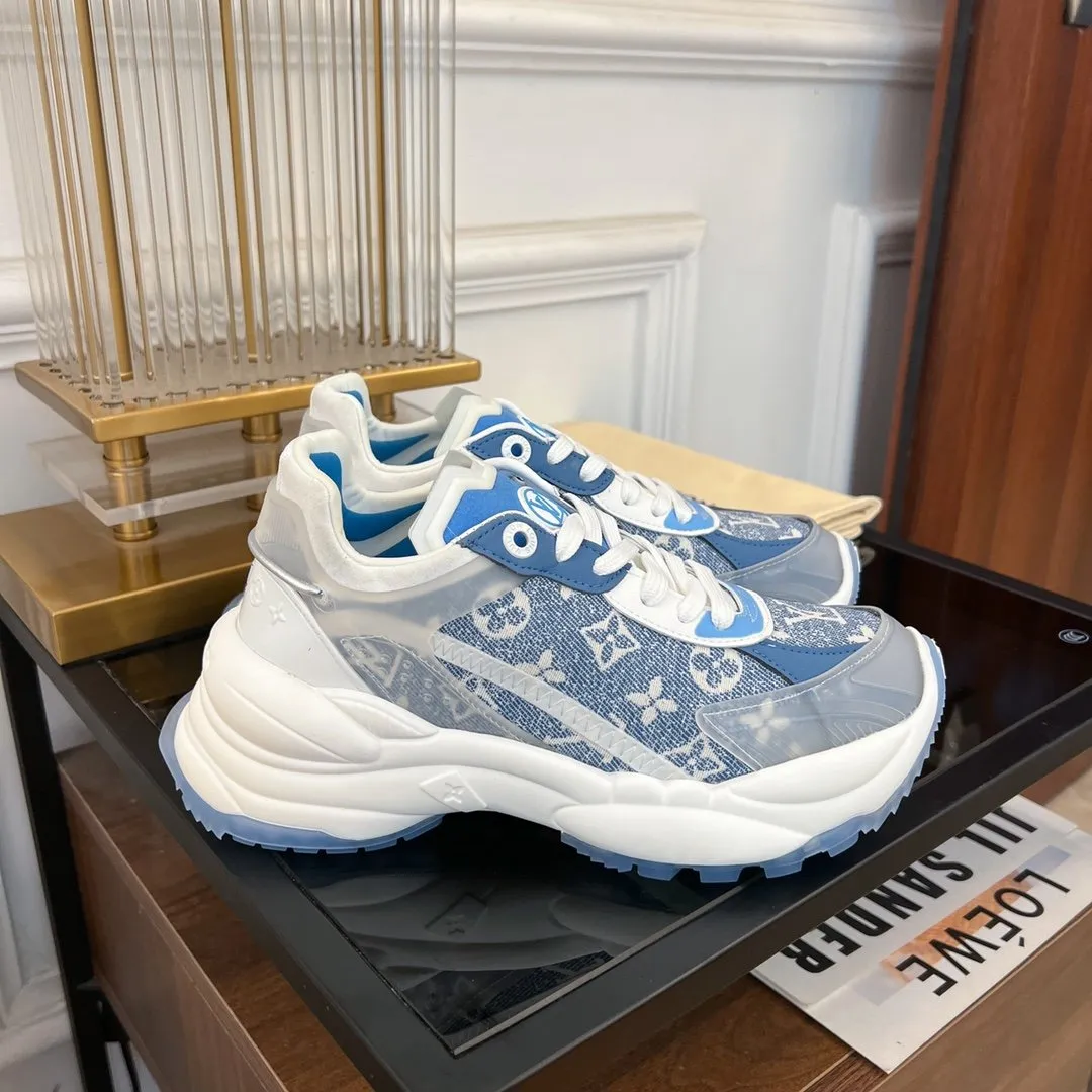 Vuitton RUN LIGHT SNEAKER Dedicated support 55 Full range Louis BLUE