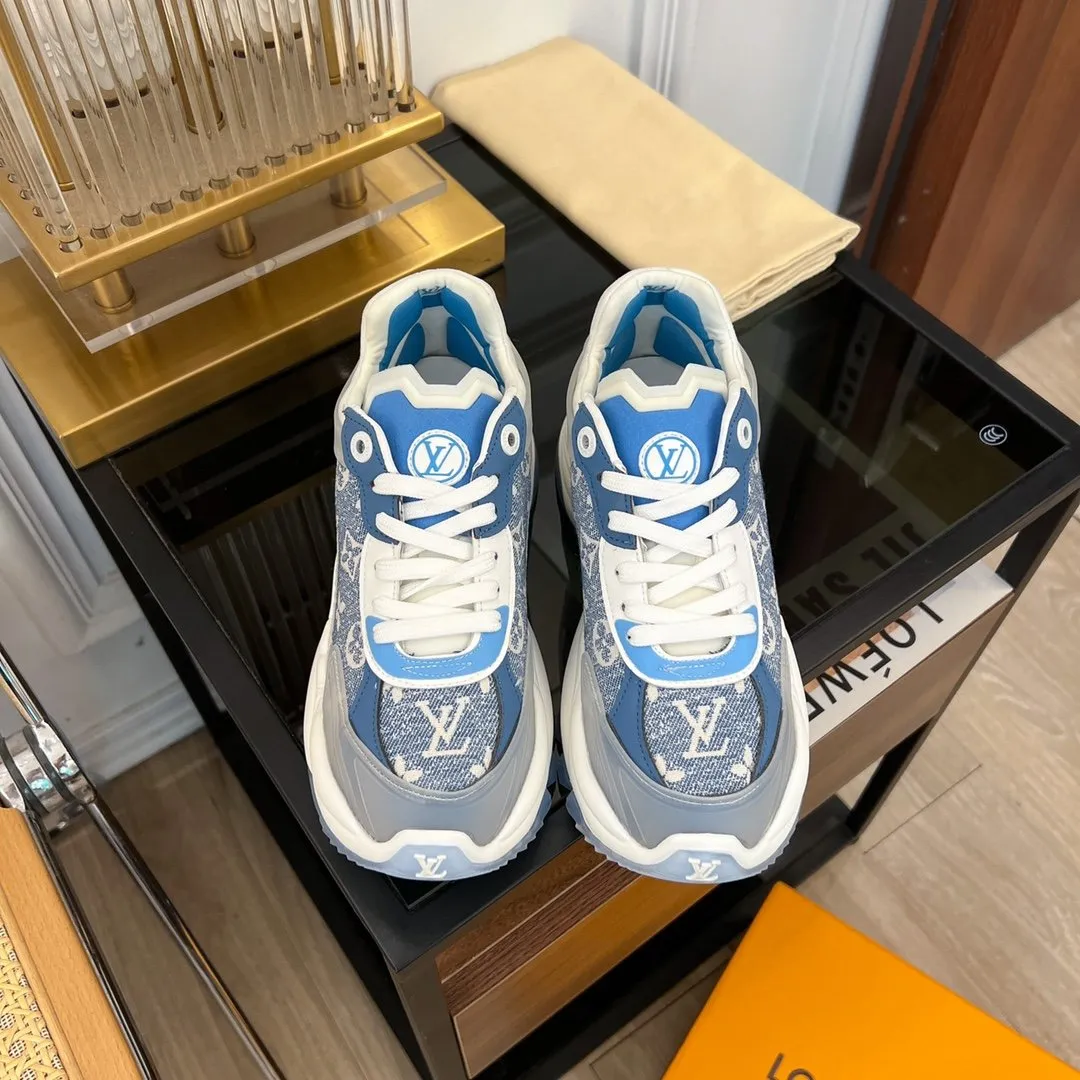 Vuitton RUN LIGHT SNEAKER Dedicated support 55 Full range Louis BLUE