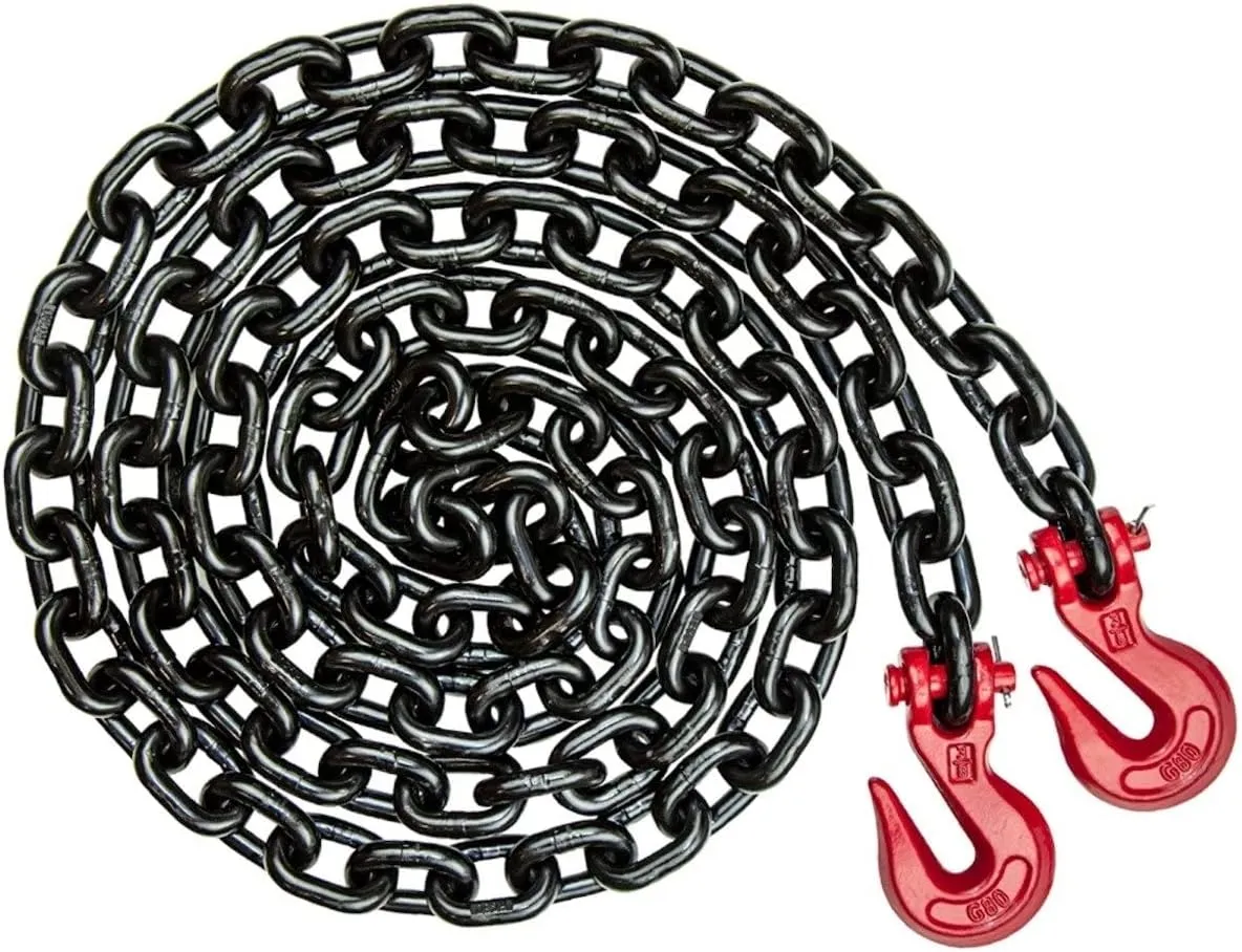 VULCAN Chain and Binder Kit - Grade 80-3/8 Inch x 10 Foot - Includes 2 Chains and 2 Binders - 7,100 Pound Safe Working Load
