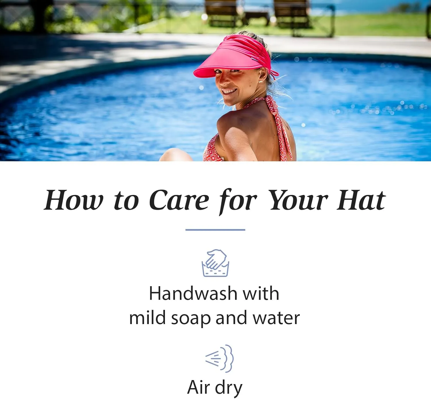 Wallaroo Hat Company Women’s Aqua Sun Visor – UV Sun Protection, Water Friendly, Packable Design, Adjustable, Medium Size