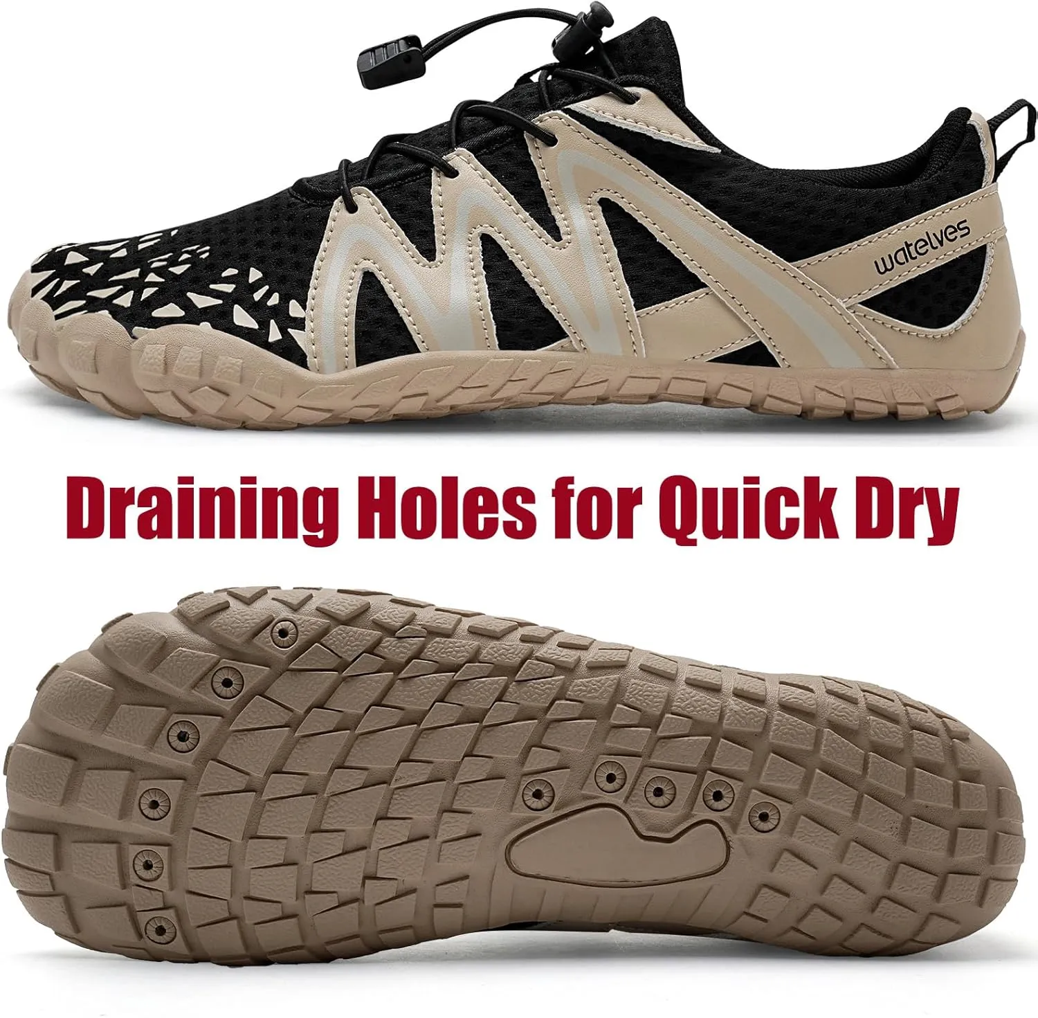 WateLves Water Shoes for Women Men Barefoot Quick Dry Beach Aqua Sock Outdoor Swimming Pool Minimalist Walking Shoes for Kayaking Surfing Hiking