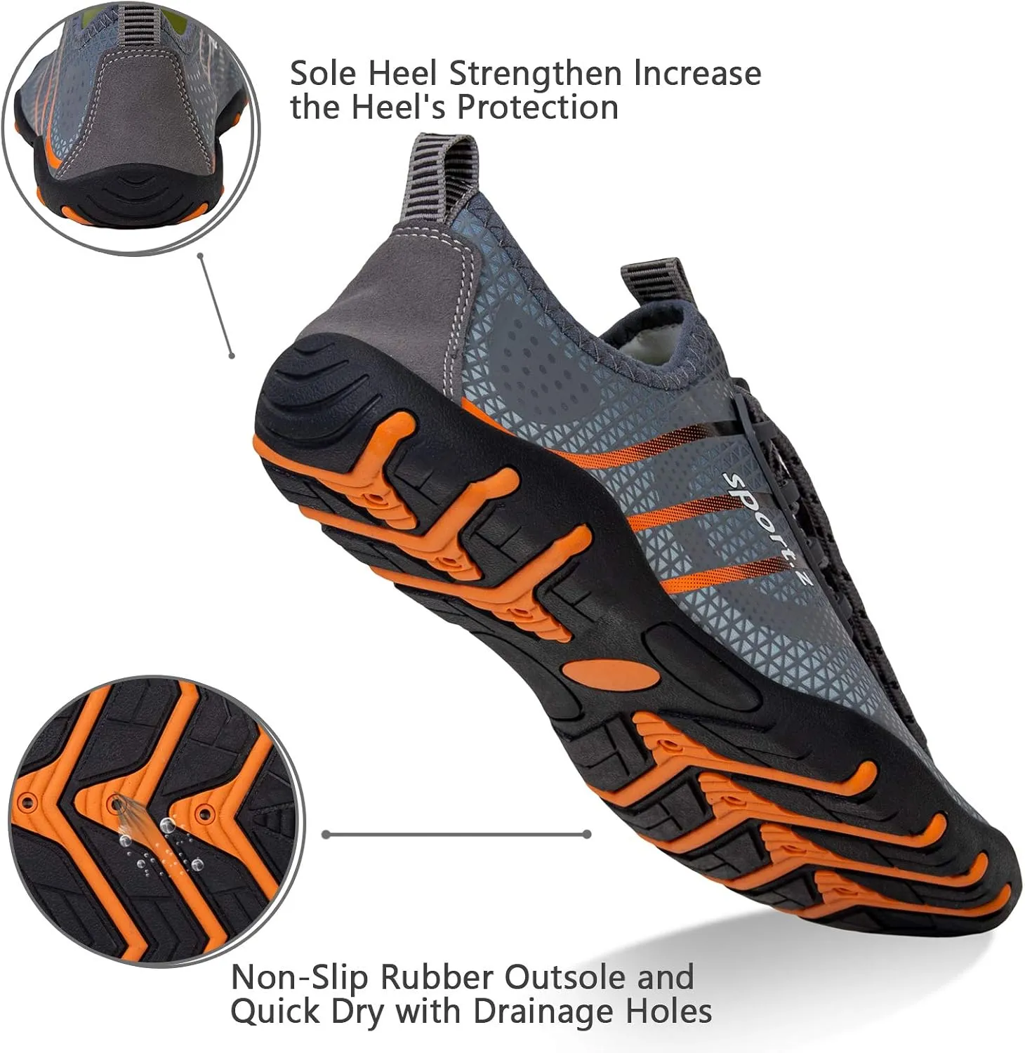 WateLves Water Shoes Mens Womens Barefoot Beach Swim Shoes Quick-Dry Aqua Socks for Surf Pool Yoga Water Aerobics