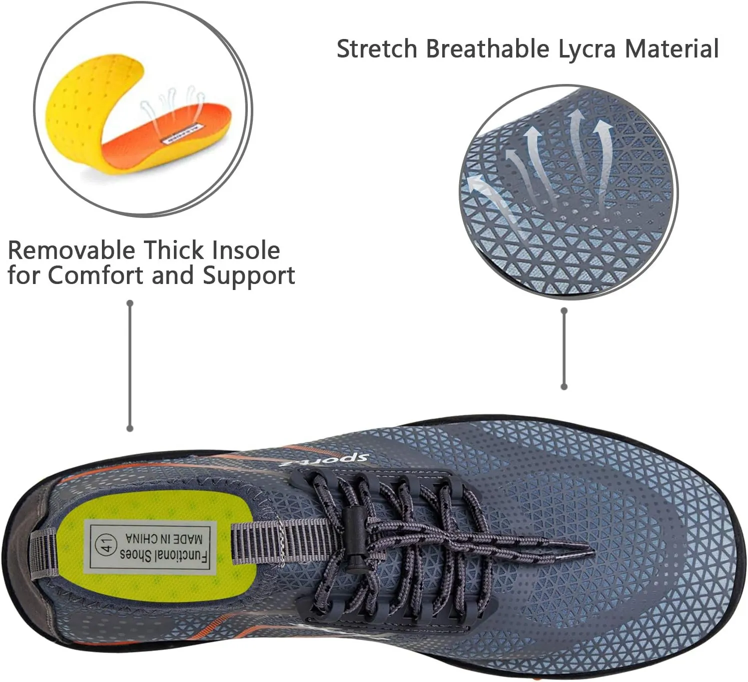 WateLves Water Shoes Mens Womens Barefoot Beach Swim Shoes Quick-Dry Aqua Socks for Surf Pool Yoga Water Aerobics