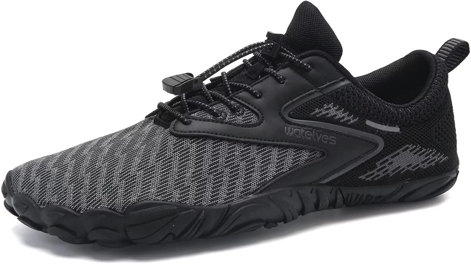WateLves Water Shoes Mens Womens Beach Swim Shoes Quick-Dry Aqua Socks Pool Shoes for Surf Yoga Water Aerobics (05-Black, 40)