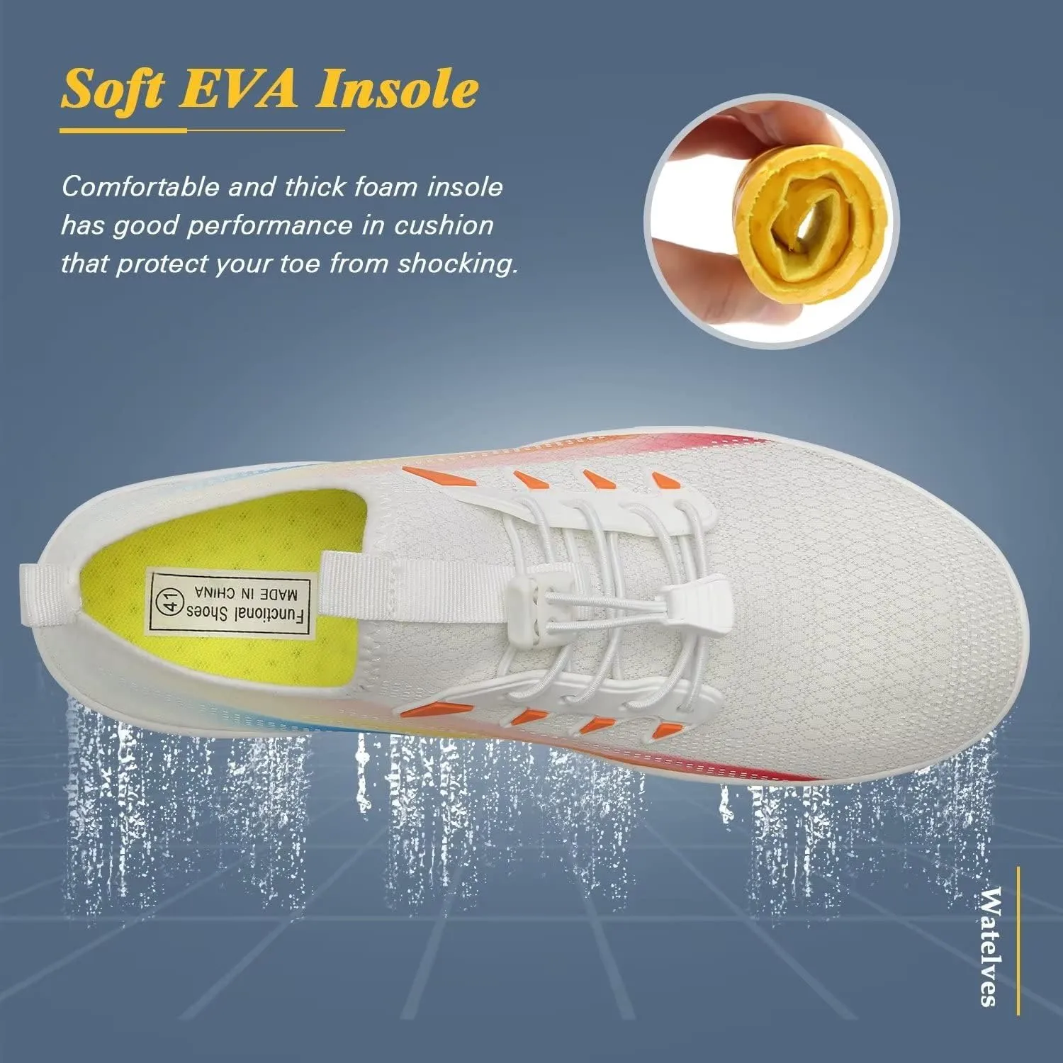 WateLves Water Shoes Mens Womens Beach Swim Shoes Quick-Dry Aqua Socks Pool Shoes for Surf Yoga Water Aerobics