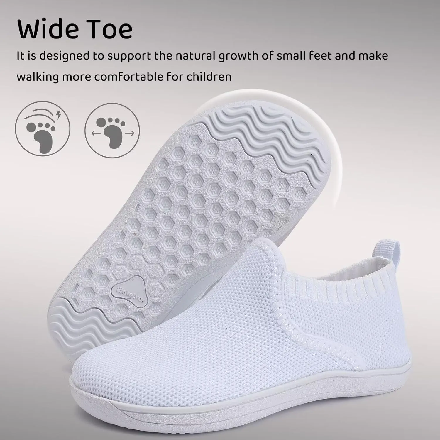 WateLves Wide Toddler Water Shoes Little Boys Girls Barefoot Shoes Quick Dry Slip on Aqua Socks for Swim Beach Pool Water Sport