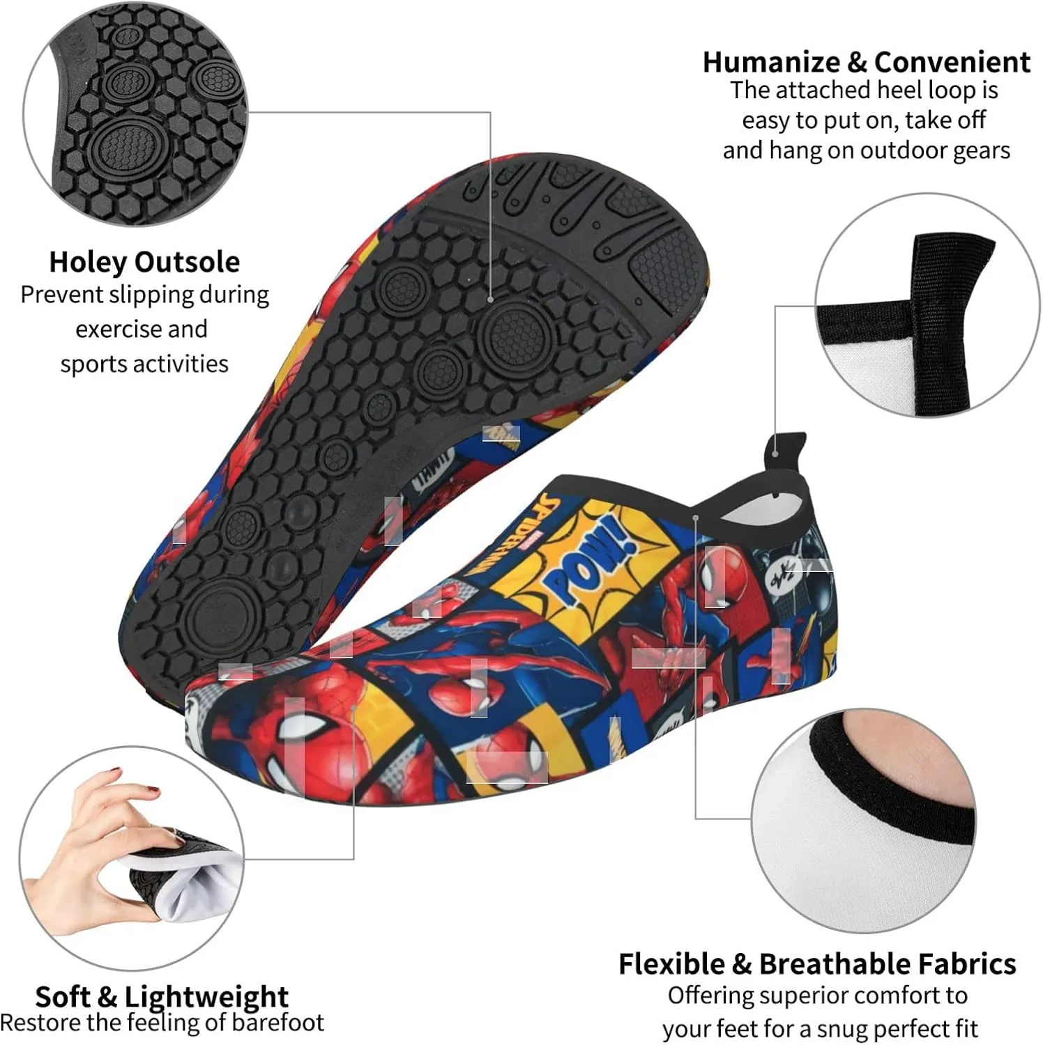 Water Shoes for Boy Girl Quick-Dry Aqua Socks Swim Beach Yuga Exercise Wear Sport Pool Camping Must Haves Youth Size